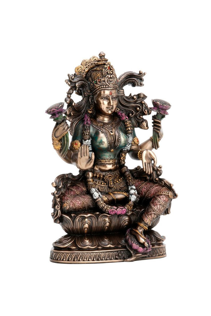 Lakshmi Sentado Resina Bronce
