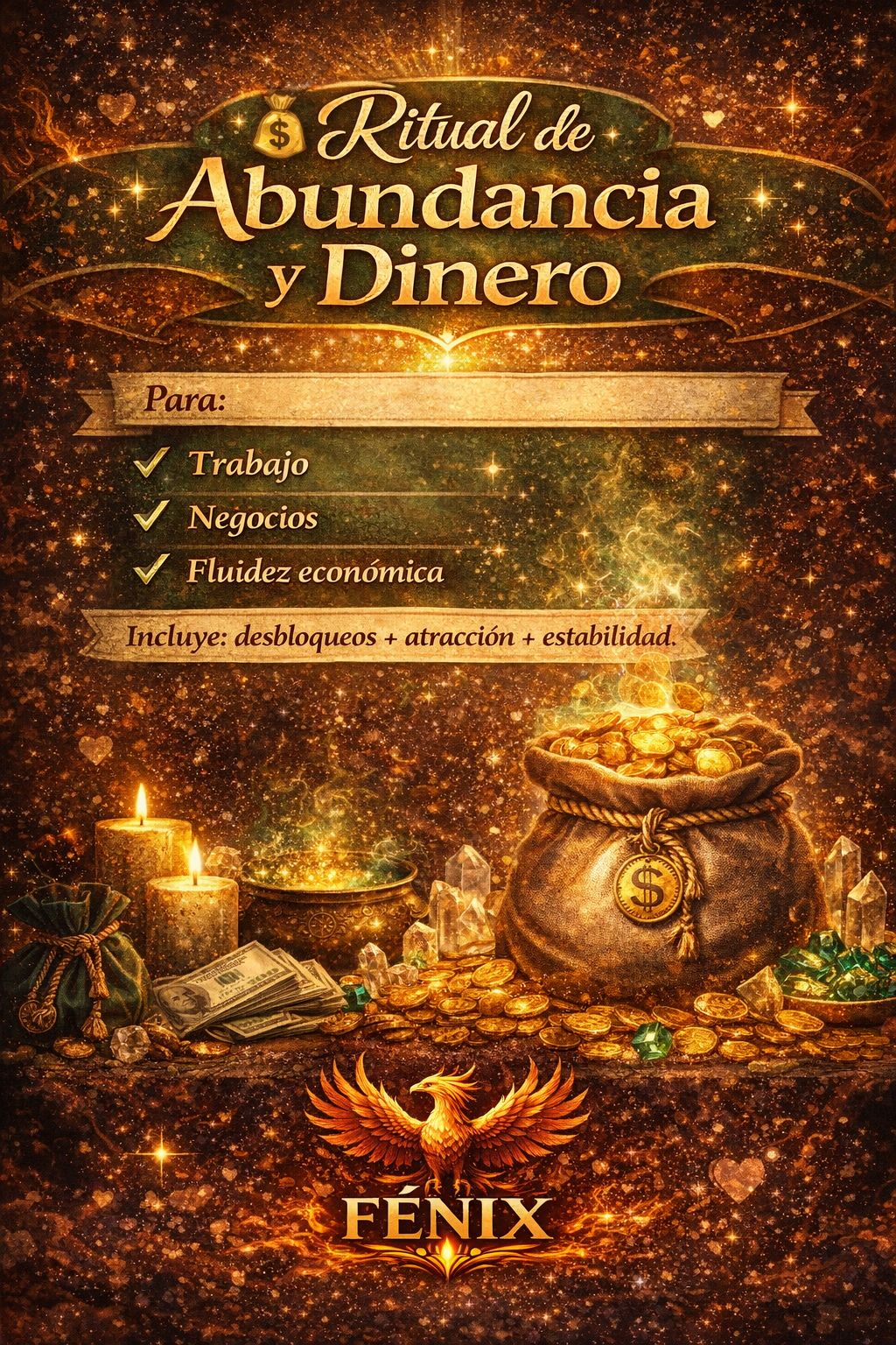 Ritual de Abundancia y Dinero FÉNIX